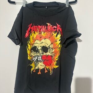 Metallic graphic t shirt